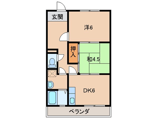 コーポラス千舟の物件間取画像